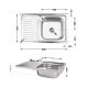 Кухонна мийка Brinex 5080-R 0,6 мм Satin (BRIN5080RSAT06)