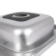 Кухонна мийка Brinex 6060-R 0,6 мм Satin (BRIN6060RSAT06)