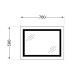Дзеркало Qtap Mideya (DC-F613) 700х500 з LED-підсвічуванням Touch, з антизапотіванням, димером QT2078NCF7050W
