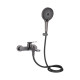 Змішувач для ванни Qtap Slavonice (з душовим гарнітуром) QTSLV259GMB48035 Gunmetal Black PVD