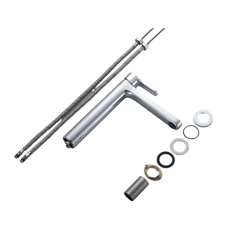 Змішувач латунний для раковини Lidz Astra 001FH високий (k35) LDAST001FHCRM48090 Chrome