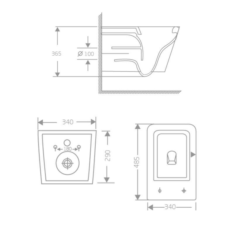 Унітаз підвісний Crow Rimless 485х340х330 мм, White, з сидінням Slim Duroplast/ Soft-close/ Quick Release QT05335171RW Qtap