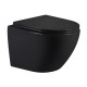 Унітаз підвісний Qtap Jay Ultra Quiet 485х360х320 мм, Matt Black, сидінням Slim Duroplast/ Soft-close/ Quick Relase QT07335177MB