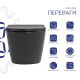 Унітаз підвісний Robin Ultra Quiet 490×365×325 мм, Anthracite, з сидінням Slim Duroplast / Soft-close / Quick Release QT13332381АSAN Qtap