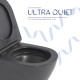 Унітаз підвісний Robin Ultra Quiet 490×365×325 мм, Anthracite, з сидінням Slim Duroplast / Soft-close / Quick Release QT13332381АSAN Qtap