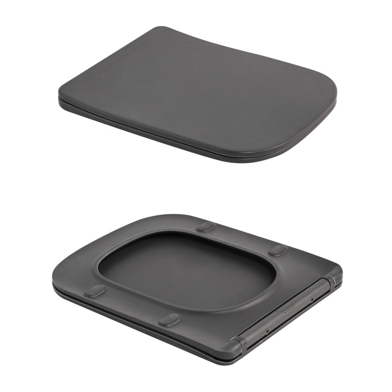 Унітаз підвісний Tern Ultra Quiet 490×365×325 мм, Anthracite, з сидінням Slim Duroplast / Soft-close / Quick Release QT17332303ASAN Qtap