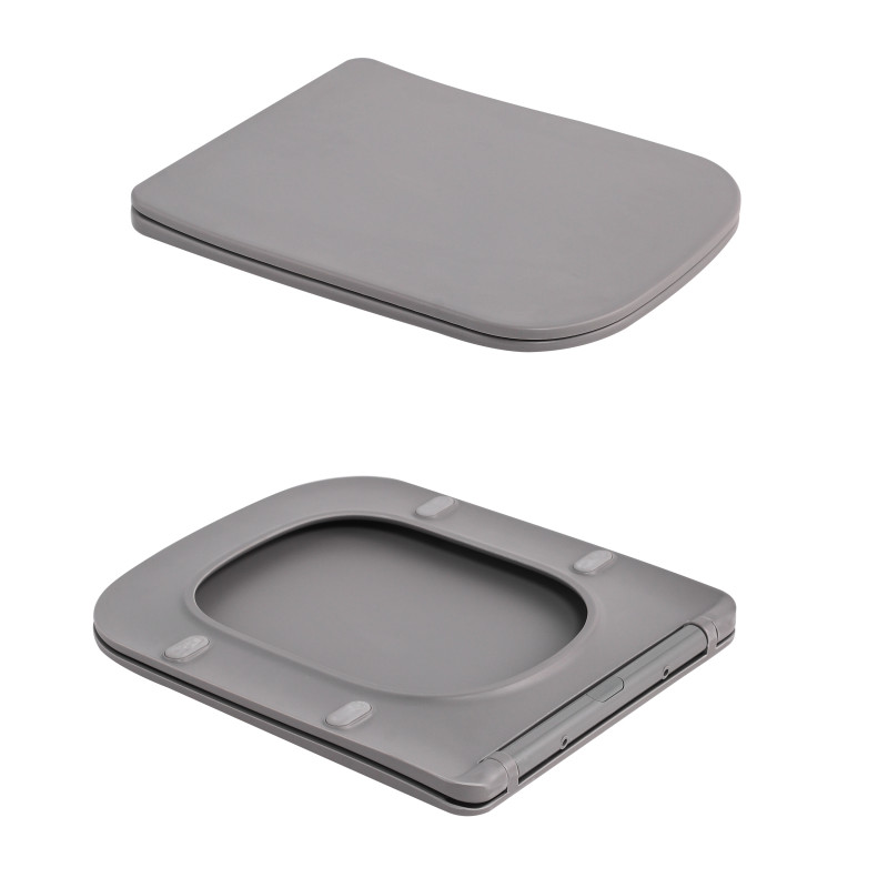 Унітаз підвісний Tern Ultra Quiet 490×365×325 мм, Stone Grey, з сидінням Slim Duroplast / Soft-close / Quick Release QT17332303ASSG Qtap