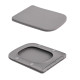 Унітаз підвісний Tern Ultra Quiet 490×365×325 мм, Stone Grey, з сидінням Slim Duroplast / Soft-close / Quick Release QT17332303ASSG Qtap