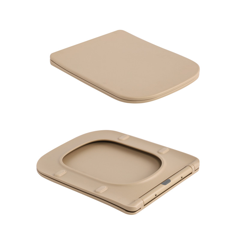 Унітаз підвісний Tern Ultra Quiet 490×365×325 мм, Beige, з сидінням Slim Duroplast / Soft-close / Quick Release QT17332303ASSB Qtap