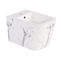 Біде підвісне Qtap Tern 520x350x330 мм, Marble QT17551303GMR