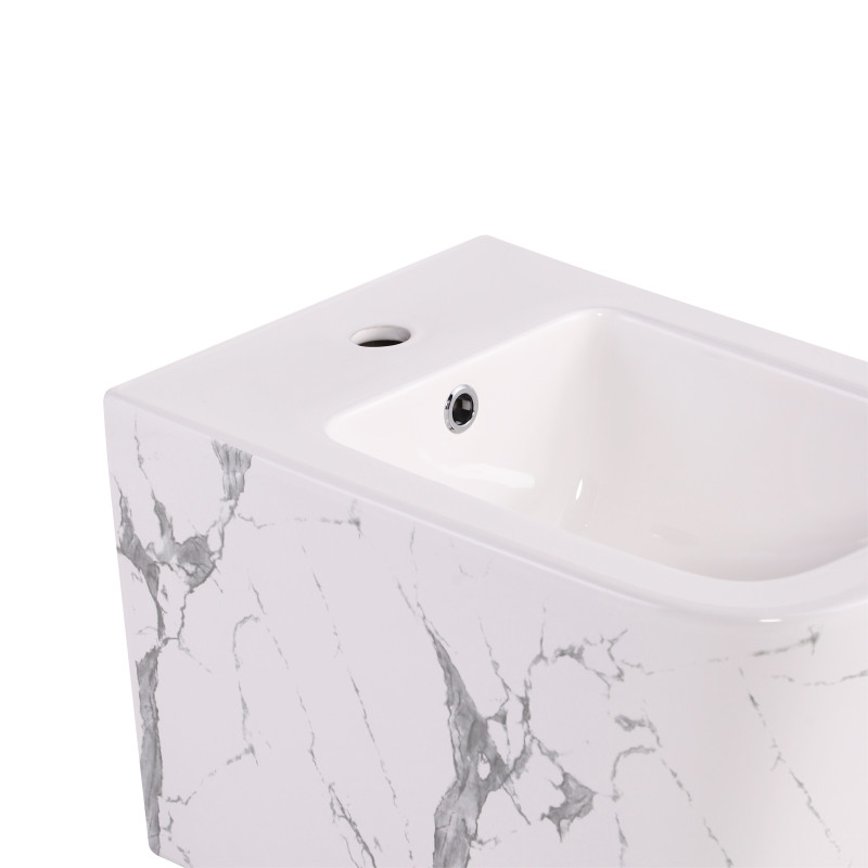 Біде підвісне Qtap Tern 520x350x330 мм, Marble QT17551303GMR