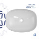Раковина накладна Qtap Robin 500х380х140 мм, Marble, прямокутна, з донним клапаном QT04116302MR