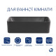 Раковина накладна Qtap Tern 480x370x135 мм, Anthracite, прямокутна, з донним клапаном QT17116069AN