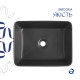 Раковина накладна Qtap Tern 480x370x135 мм, Anthracite, прямокутна, з донним клапаном QT17116069AN