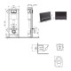 Готове рішення Qtap для ванної кімнати: підвісний унітаз Jay Ultra Quiet 520x360x320 + комплект інсталяції Nest 4 в 1 (лінійна клавіша Matt Black)