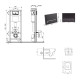 Готове рішення Qtap для ванної кімнати: підвісний унітаз Crow Ultra Quiet 520x360x290 + комплект інсталяції Nest 4 в 1 (лінійна клавіша Matt Black)