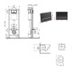 Готове рішення Qtap для ванної кімнати: підвісний унітаз Swan Ultra Quiet 520x360x320 + комплект інсталяції Nest 4 в 1 (лінійна клавіша Matt Black)