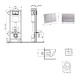 Готове рішення Qtap для ванної кімнати: підвісний унітаз Swan Ultra Quiet 520x360x320 + комплект інсталяції Nest 4 в 1 (квадратна клавіша Satin)