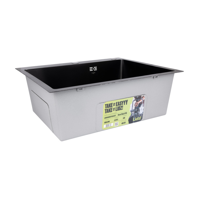 Lidz Handmade H6050HB Мийка для кухні інтегрована Decor Black PVD Honeycomb 2,5/0,5 мм LDH6050BDECPVD48371