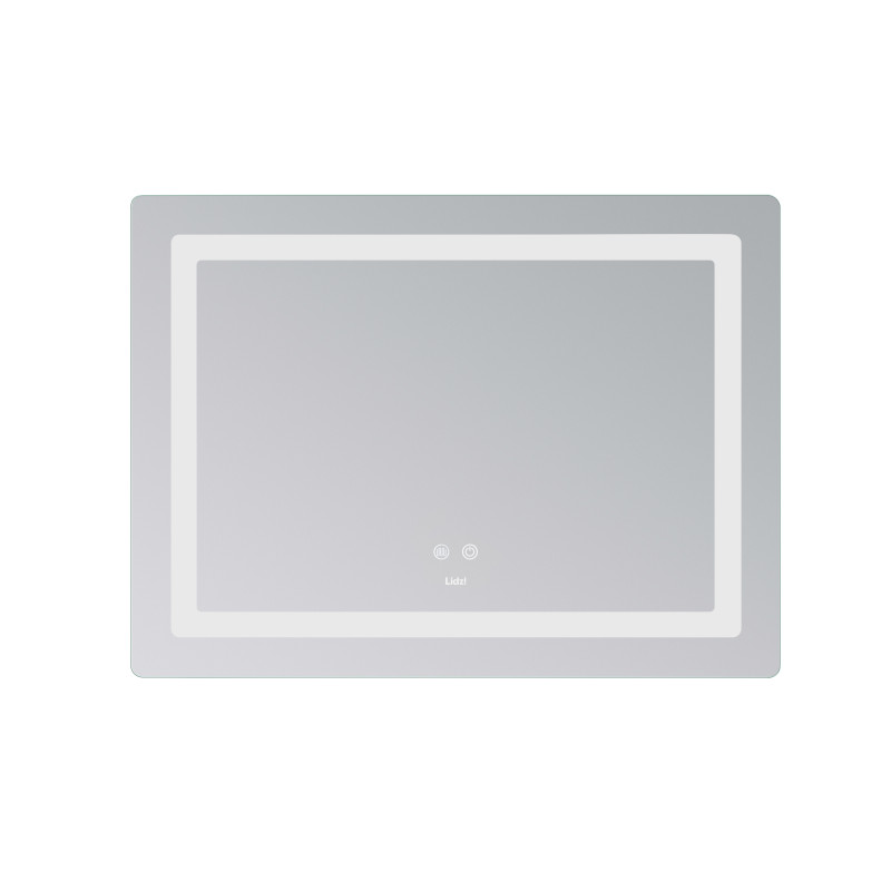 Дзеркало Lidz Kubis (KU2) 800х600 з LED-підсвічуванням Touch, з антизапотіванням, з димером, рег. яскравості LD78LF9048060