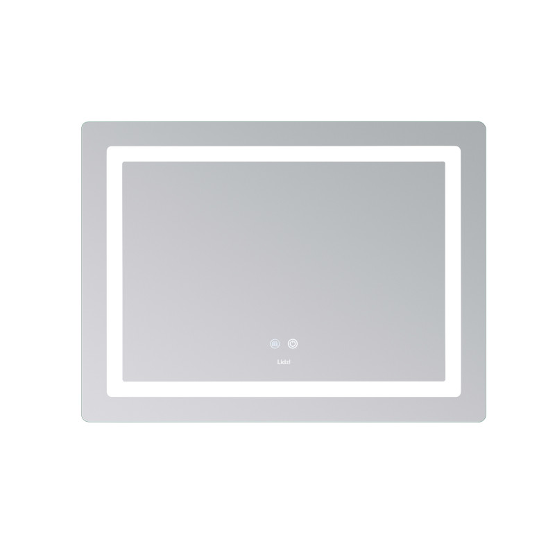 Дзеркало Lidz Kubis (KU2) 800х600 з LED-підсвічуванням Touch, з антизапотіванням, з димером, рег. яскравості LD78LF9048060