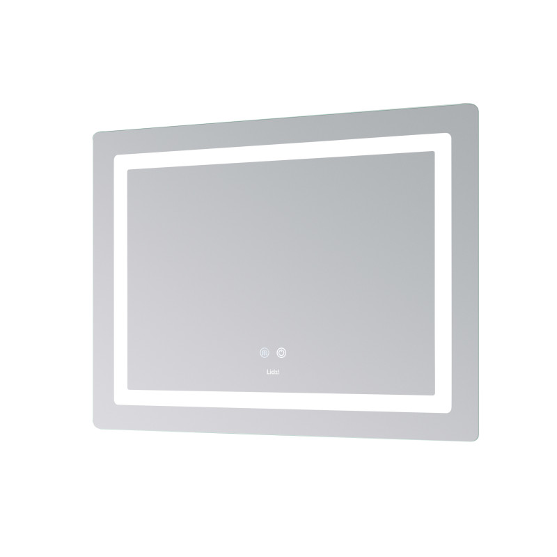 Дзеркало Lidz Kubis (KU2) 800х600 з LED-підсвічуванням Touch, з антизапотіванням, з димером, рег. яскравості LD78LF9048060