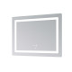 Дзеркало Lidz Kubis (KU2) 800х600 з LED-підсвічуванням Touch, з антизапотіванням, з димером, рег. яскравості LD78LF9048060