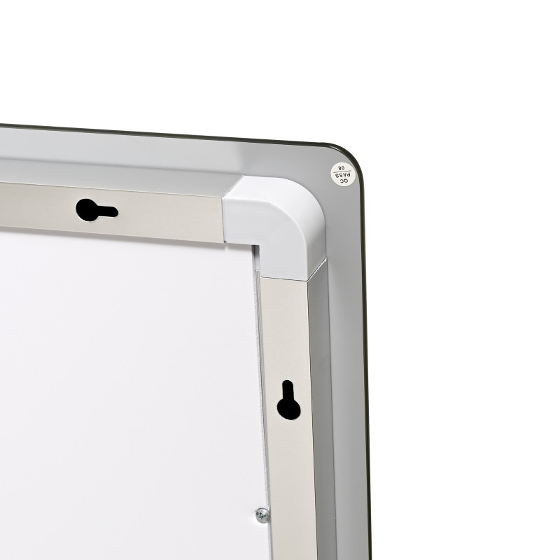 Дзеркало Lidz Kubis (KU2) 800х600 з LED-підсвічуванням Touch, з антизапотіванням, з димером, рег. яскравості LD78LF9048060