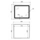 Дзеркало Lidz Kubis 700х800 з LED-підсвічуванням Touch, з антизапотіванням, з димером, рег. яскравості LD78LF9047080