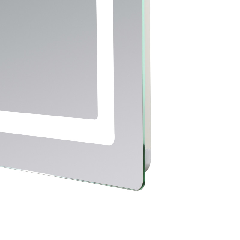 Дзеркало Lidz Kubis (KU2) 1000х800 з LED-підсвічуванням Touch, з антизапотіванням, з димером, рег. яскравості LD78LF6141008048450