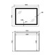 Дзеркало Lidz Kubis (KU2) 900х700 з LED-підсвічуванням Touch, з антизапотіванням, з димером, рег. яскравості LD78LF90448452