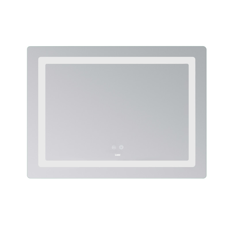 Дзеркало Lidz Kubis (KU2) 900х700 з LED-підсвічуванням Touch, з антизапотіванням, з димером, рег. яскравості LD78LF90448452