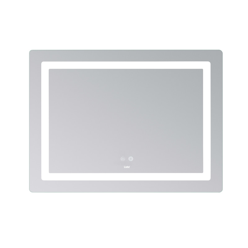 Дзеркало Lidz Kubis (KU2) 900х700 з LED-підсвічуванням Touch, з антизапотіванням, з димером, рег. яскравості LD78LF90448452