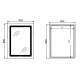 Дзеркало Qtap Cardinal (CA2) 600х800 з LED-підсвічуванням Touch, з антизапотіванням, з димером, рег. темп. кольору (3000-6500K) Reverse QT0478C608048453