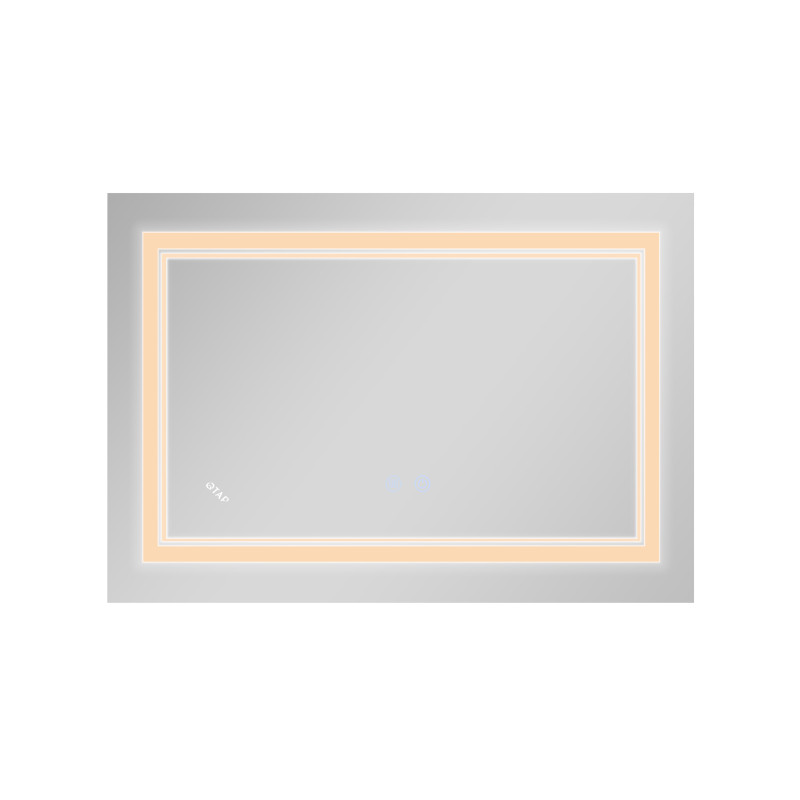 Дзеркало Qtap Cardinal (CA1) 800х600 з LED-підсвічуванням Touch, з антизапотіванням, з димером, рег. темп. кольору (3000-6500K) Reverse QT0478C8060