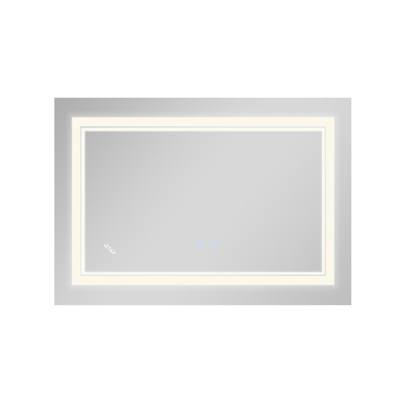 Дзеркало Qtap Cardinal (CA1) 800х600 з LED-підсвічуванням Touch, з антизапотіванням, з димером, рег. темп. кольору (3000-6500K) Reverse QT0478C8060