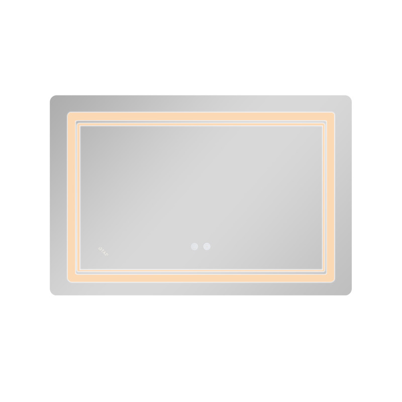 Дзеркало Qtap Cardinal (CA2) 800х600 з LED-підсвічуванням Touch, з антизапотіванням, з димером, рег. темп. кольору (3000-6500K) Reverse QT0478C806048457
