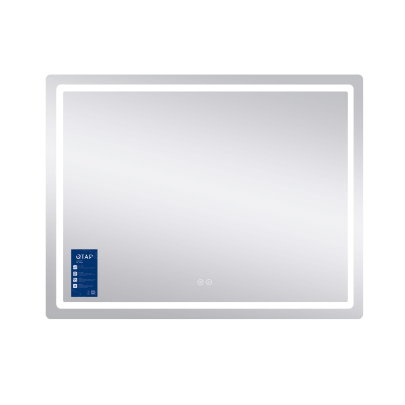 Дзеркало Qtap Mideya MI1) 1200х800 з LED-підсвічуванням Touch, з антизапотіванням, димером, рег. яскравості QT2078F12080