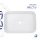 Комплект Qtap Virgo N: Раковина накладна 560x380x130 мм, White, прямокутна + Донний клапан Pop-up PU02