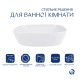 Комплект Qtap Cardinal: Раковина накладна 600x380x140 мм, White, овальна + Донний клапан Pop-up PU02