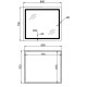 Дзеркало Qtap Mideya (MI2)  800х700 з LED-підсвічуванням Touch, з антизапотіванням, з димером, рег. яскравості QT2078NCF807048476
