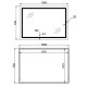 Дзеркало Qtap Mideya (MI1) 1000х700 з LED-підсвічуванням Touch, з антизапотіванням, димером, рег. яскравості QT2078NCF10070