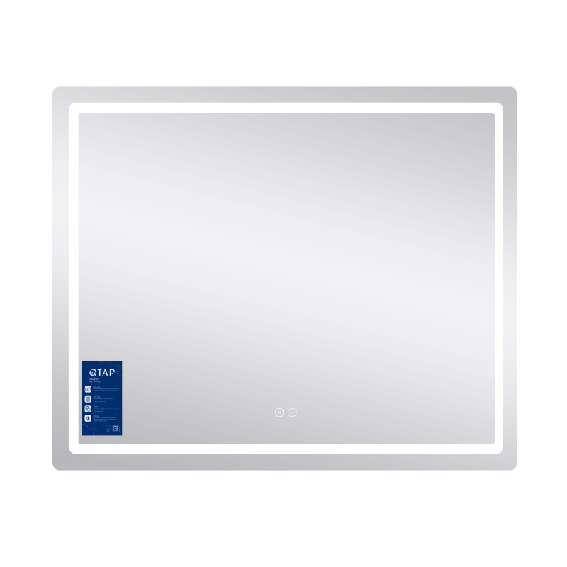 Дзеркало Qtap Mideya (MI2) 900х700 з LED-підсвічуванням Touch, з антизапотіванням, з димером, рег. яскравості QT2078NCF9070
