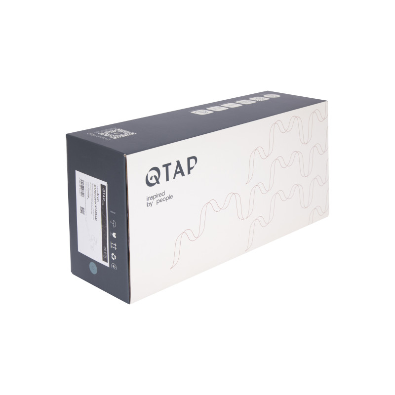 Змішувач для ванни Qtap Arvin з довгим поворотним виливом та душовим гарнітуром QTARV260CRM48641 Chrome