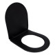 Сидіння для унітаза Qtap (Robin 490) 425x363x50 мм, Matt Black, з мікроліфтом Slim Duroplast, Quick Release QTSC179MB48676