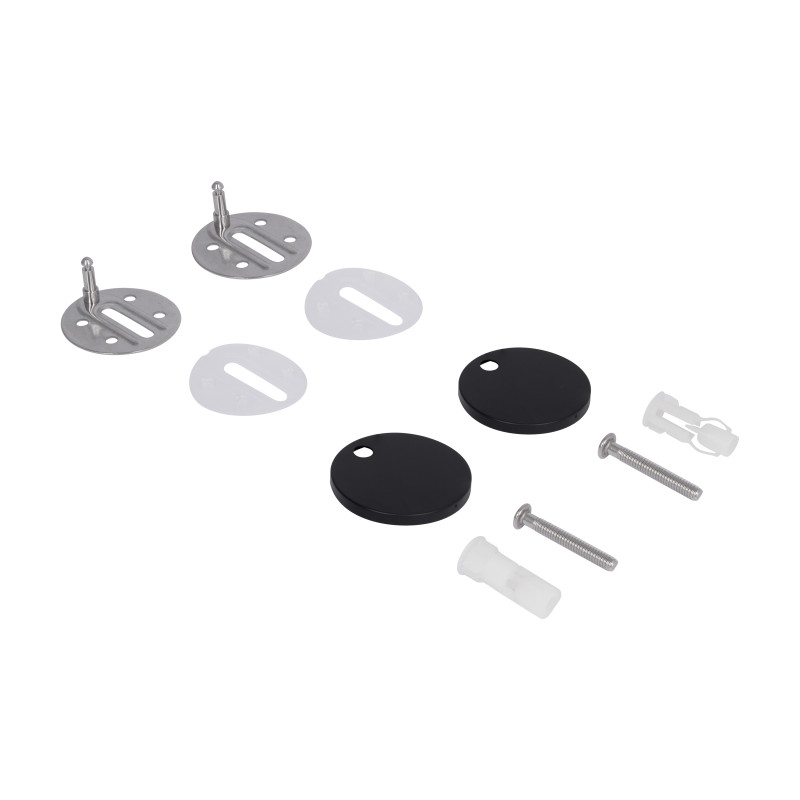 Сидіння для унітаза Qtap (Robin 490) 425x363x50 мм, Matt Black, з мікроліфтом Slim Duroplast, Quick Release QTSC179MB48676