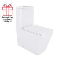 Унітаз-компакт Qtap Crow Eco безобідковий з сідінням Soft-close QTCRO27W48750