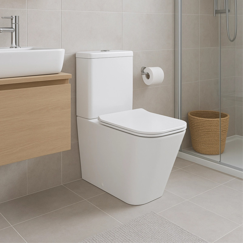 Унітаз-компакт Qtap Crow Eco безобідковий з сідінням Soft-close QTCRO27W48750