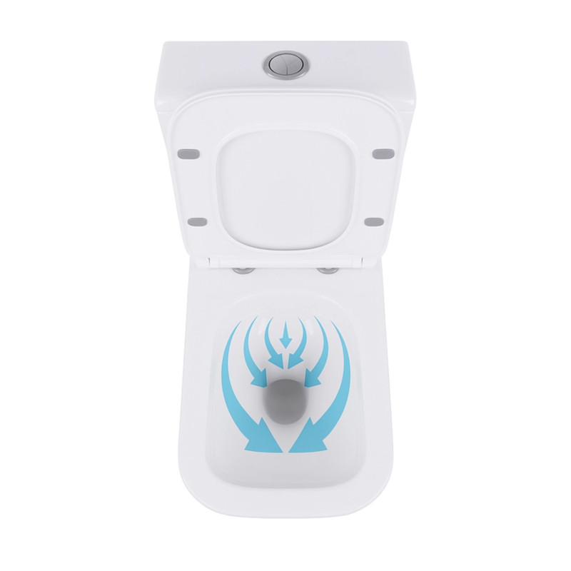Унітаз-компакт Qtap Crow Eco безобідковий з сідінням Soft-close QTCRO27W48750