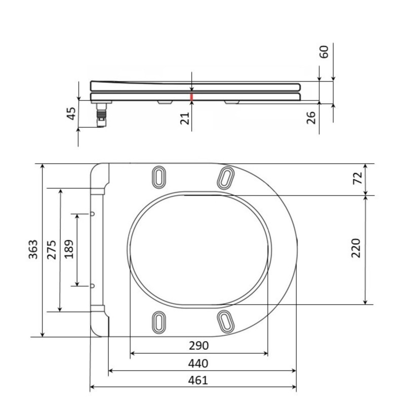 Qtap Сидіння для унітаза (Robin 520, Scorpio 520) 465x363x60 мм, White, з мікроліфтом, Slim Duroplast, MagLock QTSC179W48916